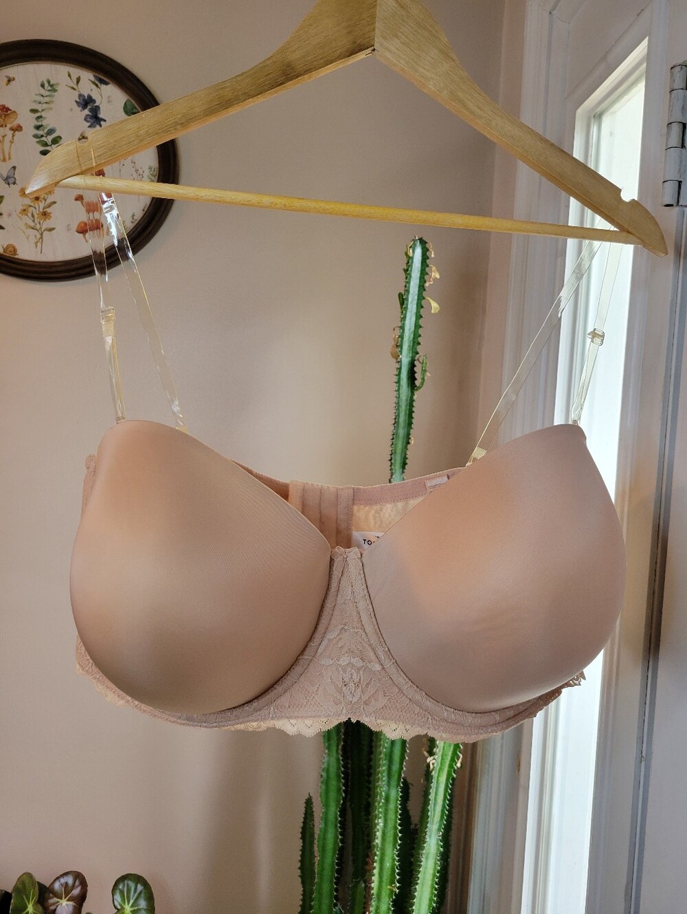 Torrid Curve‎ Multiway Strap Push-Up Nude Beige Smooth Bra, Size Womens 50DD